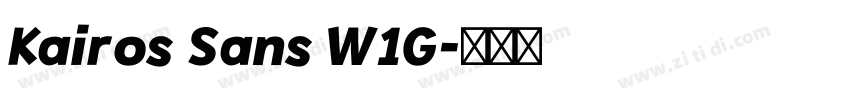 Kairos Sans W1G字体转换